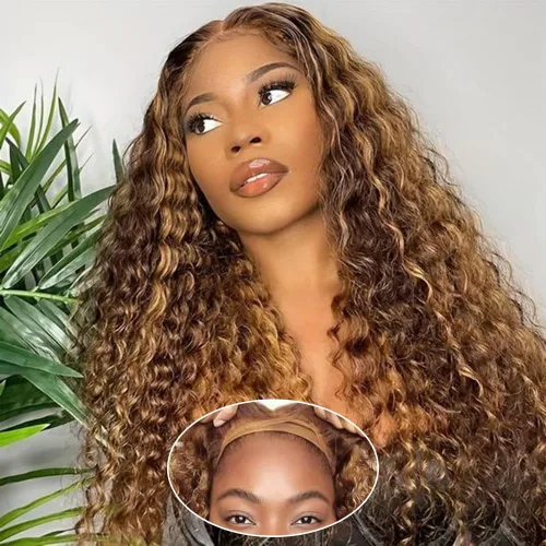 Miniatura 17 de Peluca de cabello humano con encaje frontal 99j borgoña ondulada profunda, 13x4, peluca frontal prearrancada, densidad del 180%, peluca rizada