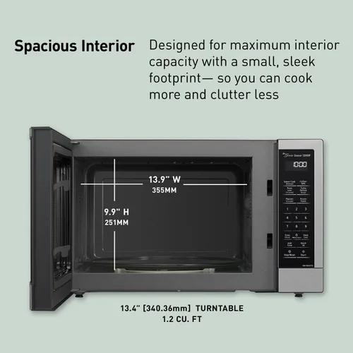 Miniatura 4 de Panasonic NN-SN67K Microondas, 1.2 pies cúbicos, acero inoxidable/plata