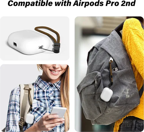 Miniatura 2 de oakxco Lanyard Compatible with Airpods Pro 2 Loop Marrón