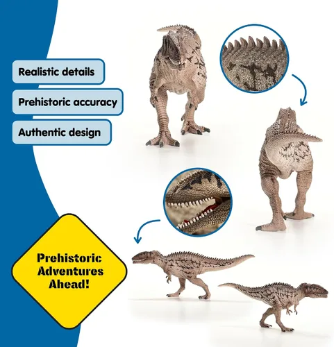Miniatura 2 de Schleich Dinosaurios - Juguete realista de dinosaurio Carcharodontosaurus de 13 pulgadas. Figura de acción detallada de dinosaurio con mandíbula