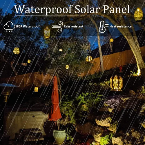 Miniatura 4 de Piezas de repuesto de luz solar, paquete de 2 luces solares de repuesto, insertos de luz solar de 8 lúmenes para linternas, caja de batería