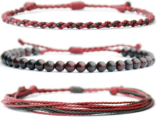 Miniatura 68 de Pulsera curativa hecha a mano con cuentas de piedra natural, regalo para hombres, pulsera de cuerda ajustable