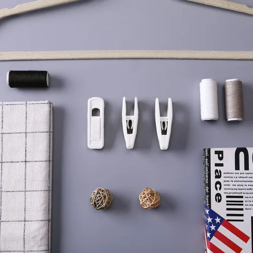 Miniatura 7 de Trgowaul Clips de terciopelo para colgar pantalones, clips de terciopelo, clips de dedo fuertes, perfectos para perchas finas de terciopelo