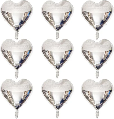 Miniatura 13 de Lovoir 10 globos de aluminio con forma de corazón azul bebé de 18 pulgadas, globos de amor para el día de San Valentín, cumpleaños, fiestas, bodas