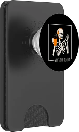 Miniatura 7 de Cuál es tu emergencia Funny Skeleton 911 Dispatcher Humor PopSockets Standard PopGrip