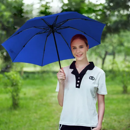 Miniatura 109 de LANBRELLA Paraguas plegable inverso compacto paraguas de viaje a prueba de viento automático