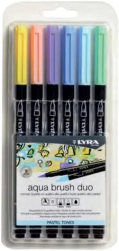 Miniatura 5 de Lyra Aqua Brush Duo Set, colores primarios, 6 piezas Tono primario