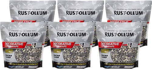 Miniatura 7 de Rust-Oleum 312449-6PK Chips de color decorativos epoxyShield de mezcla gris glaciar, 1 libra, (paquete de 6)