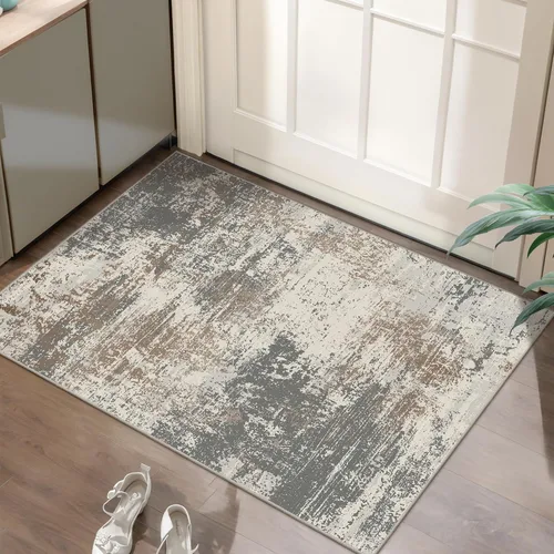 Miniatura 46 de Ciicool Alfombra de pasillo lavable de 2 x 6, alfombra moderna abstracta para pasillo, antideslizante, delgada, ligera, con estampado gris marino