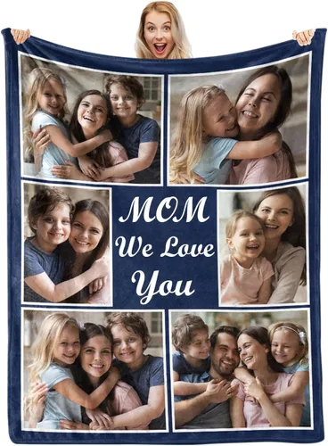 Miniatura 6 de MeMoShe Mantas personalizadas con fotos, regalos personalizados para parejas, manta de foto personalizada, regalos personalizados de "Te quiero