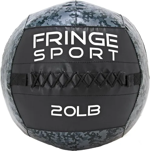 Miniatura 4 de FringeSport Pelota medicinal de camuflaje digital/pelota pesada extra duradera para fuerza y acondicionamiento, entrenamiento pliométrico y básico