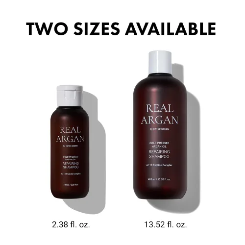 Miniatura 9 de RATED GREEN Real Argan Repairing Travel Size Shampoo Ingrediente orgánico prensado en frío y complejo de 13 péptidos Para cabello quebradizo
