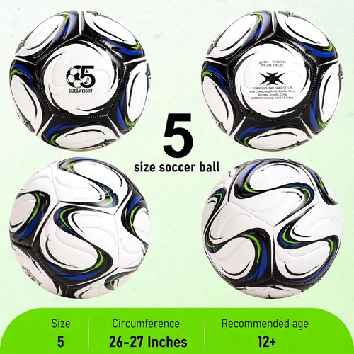 Miniatura 2 de Soccer Ball Size 5 Size 4 with Pump Deflated, Official Size and Weight Long-Lasting Soccer Ball for Youth Teens Adult, Indoor Outdoor Training