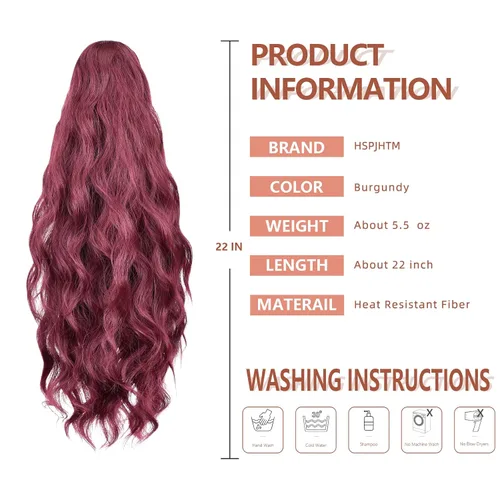 Miniatura 319 de Extensiones de cola de caballo de cabello rubio, extensiones de cola de caballo para mujer, pinza de extensiones de cabello rizado de 12 pulgadas