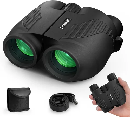 Binoculares pequeños 20X25 para adultos y niños, binoculares de ocular grande para observación de aves con enfoque fácil, anteojos de ópera de