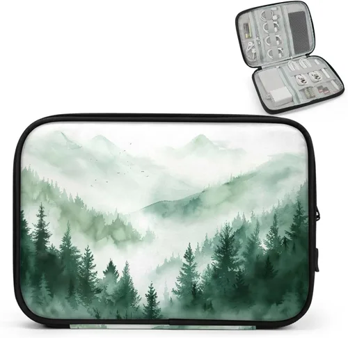 Miniatura 13 de Estuche organizador de viaje de calabaza de arce, bolsa de almacenamiento de cables para cables, cargador, teléfono, disco duro