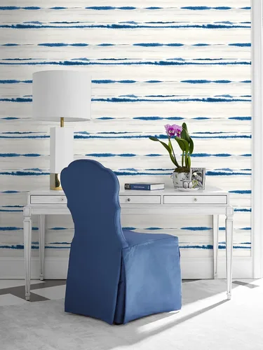Miniatura 3 de Lillian August Luxe Haven Horizon Stripe - Papel tapiz para despegar y pegar (azul Oasis)