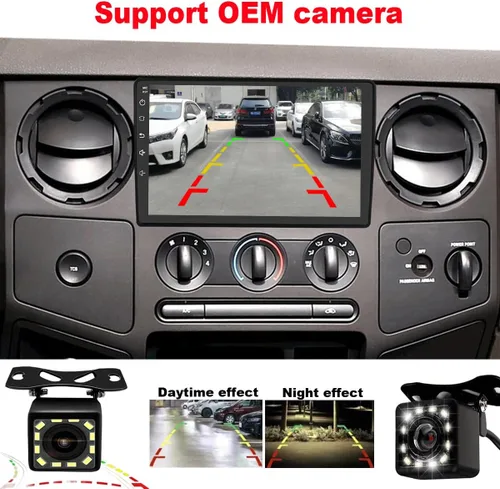 Miniatura 4 de QLED Radio de 10 pulgadas para Ford F150 2004 2005 2006 2007 2008, F250 2005-2012, CarPlay Android Auto Ready, pantalla táctil estéreo, cámara