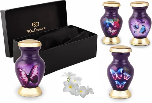 Miniatura 10 de BOLD & DIVINE Urnas de cremación con temática de mariposa Urnas decorativas para cenizas humanas de mujeres y hombres, urnas para cenizas, urnas