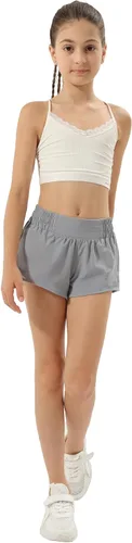 Miniatura 5 de Aurefin Pantalones cortos deportivos para niñas, pantalones cortos ligeros para correr para adolescentes, niñas, pantalones cortos deportivos
