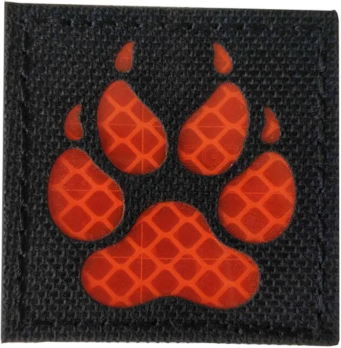 Parche táctico militar de la moral de la pata del perro K9 reflectante naranja para la mochila ropa chaleco equipo