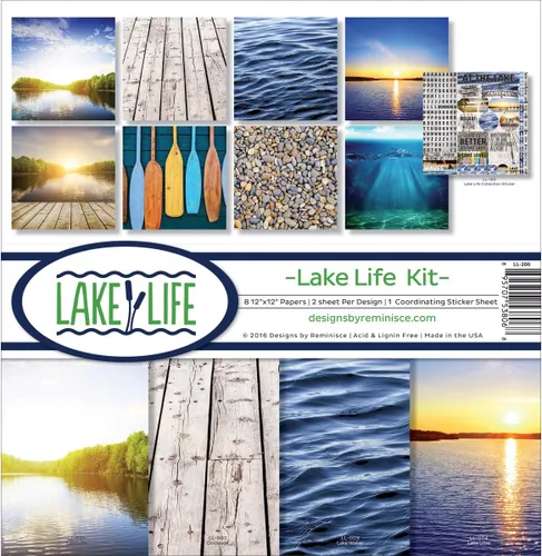 Miniatura 2 de Reminisce LL-200 Lake Life Scrapbook Collection Kit 12x12 pulgadas
