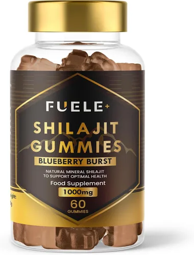 Shilajit - Gomitas Shilajit para hombres y mujeres, Shilajit del Himalaya con más de 85 minerales, refuerzo de energía y apoyo de inmunidad, 30000