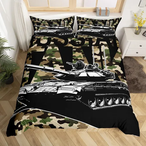 Miniatura 9 de Erosebridal Juego de ropa de cama de tractor de construcción para niños, niños, adolescentes, diseño de camiones y excavadoras, tamaño individual