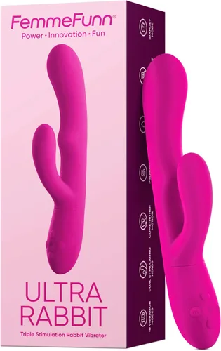 Miniatura 6 de Femme Funn Vibrador Ultra Rabbit – Vibrador de punto G de 7 velocidades y recargable por USB – Discretos juguetes de consolador rosa para mujeres