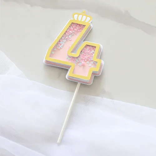 Miniatura 4 de 1er adorno para pastel para fiesta de cumpleaños de niños, 1er aniversario de boda, suministros de fiesta (rosa 1)