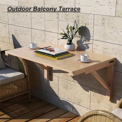 Miniatura 5 de Escritorio plegable para computadora montado en la pared, mesas de hojas sueltas para espacios pequeños, mesa de comedor de cocina, mesa colgante