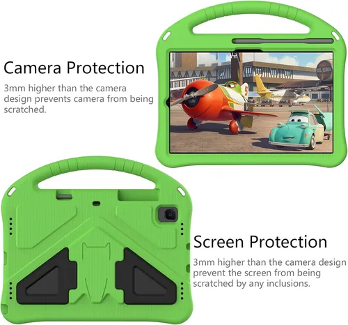 Miniatura 4 de Funda para niños para Xiaomi Pad 5 de 11 pulgadas 2021, ligera, a prueba de golpes, con soporte de mango convertible y correa para el hombro, funda
