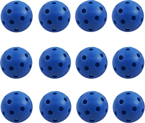 GSE - Paquete de 12 pelotas de golf de práctica de 1.575 pulgadas, pelotas de golf de plástico de vuelo limitado, pelota de golf de entrenamiento