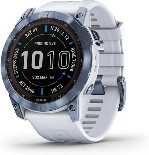 Garmin Fenix 7X Sapphire Solar, reloj inteligente de aventura más grande, con capacidades de carga solar, reloj GPS resistente para exteriores,