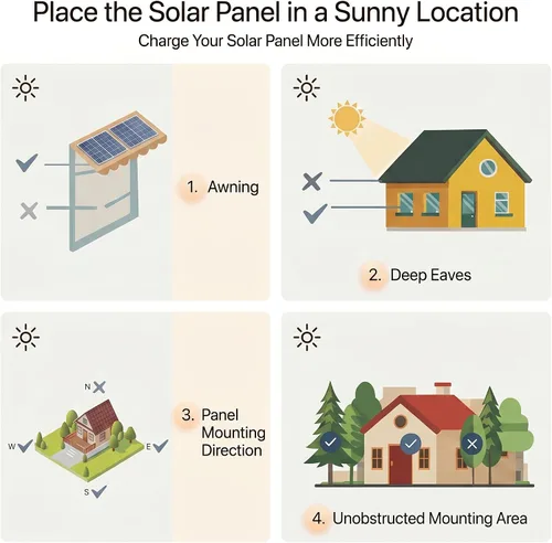 Miniatura 4 de 1 panel solar de 1.3 W5.5 V, adecuado para persianas eléctricas, persianas inteligentes, enchufe USB-C, generación de energía solar móvil, instalado
