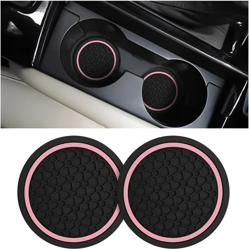 Miniatura 9 de Mandark 2 piezas posavasos para portavasos de automóvil, almohadillas antideslizantes de 2.75 pulgadas para insertar en portabotellas de agua