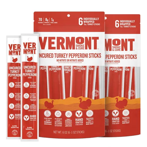 Miniatura 8 de Vermont Smoke & Cure - Snack de proteína de pavo picante y caliente - Snack de carne portátil para adultos y niños - Palitos de pavo con chile