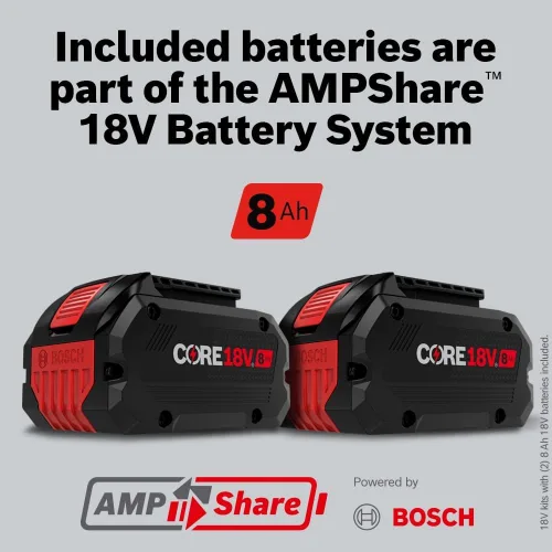 Miniatura 8 de BOSCH GBH18V-34CQB24 PROFACTOR™ 18V Conectado-Ready SDS-plus® Bulldog™ 1-1/4" Martillo giratorio con (2) baterías de alta potencia CORE18V® de 8 Ah