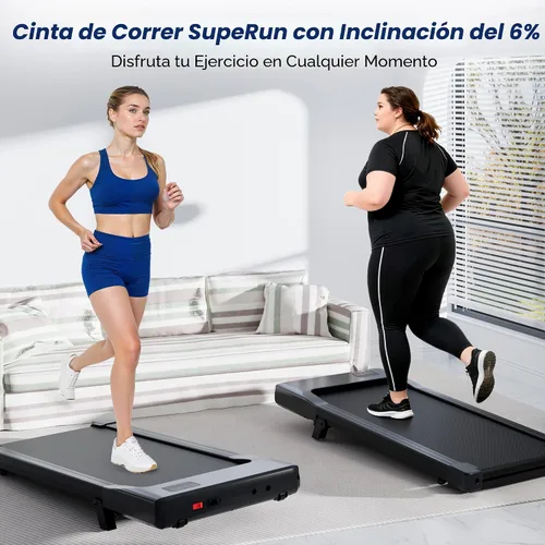 Miniatura 3 de SupeRun Walking Pad with Incline, 3 in 1 Under Desk Treadmill for Home/Office, 2.5 HP Quiet Portable Mini Treadmill with Remote & LED Display, 300