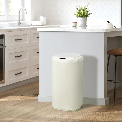 Miniatura 7 de Cubo de basura con sensor de movimiento de 8 galones con tapa, cubo de basura automático sin contacto, 30 litros inteligente de acero inoxidable