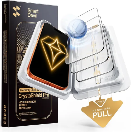 Miniatura 11 de SMARTDEVIL Corning™ Protector de pantalla accesorio para iPhone 17 - Diseño de alineación OnePress, vidrio templado reforzado 10H con precisión