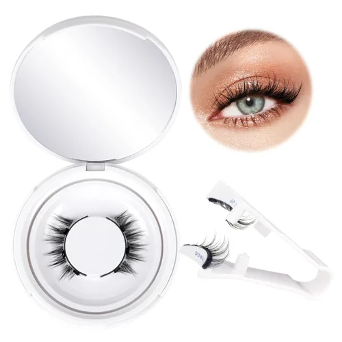 Miniatura 7 de Pestañas magnéticas con aplicador, pestañas magnéticas reutilizables sin delineador de ojos, anime natural, sin necesidad de pegamento, pestañas
