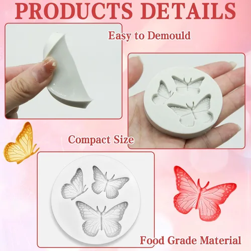 Miniatura 3 de 4 moldes de silicona para chocolate, decoración de pasteles, antiadherentes, lindos moldes, bandeja para cubitos de hielo, herramienta casera