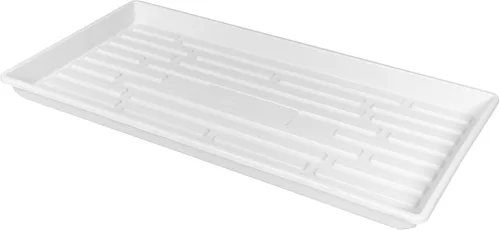 Miniatura 10 de SUNPACK Bandeja de inicio de semillas de plástico resistente de 10 x 20 pulgadas, color negro, 2.5 pulgadas, sin agujeros de drenaje, ideal