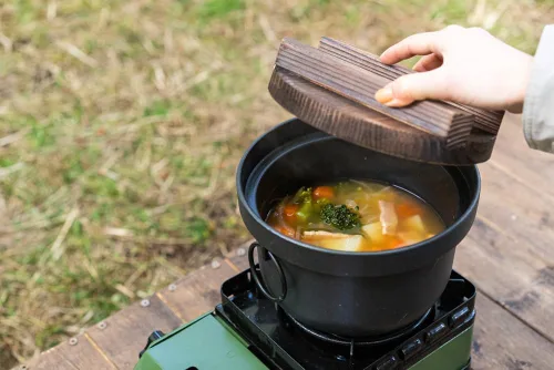 Miniatura 7 de Ikenaga Iron Works Delicious - Arroz de hierro, olla de hierro, negro, 2 piezas