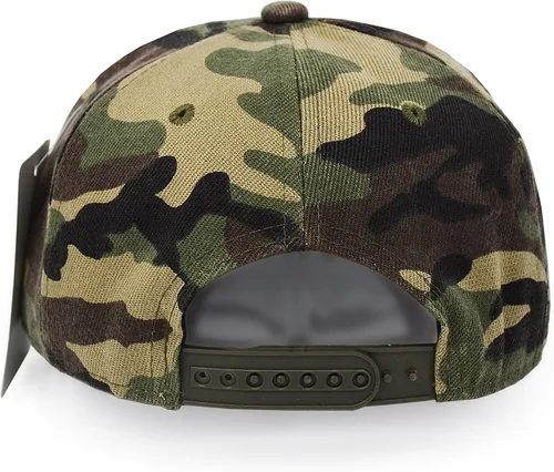 Miniatura 6 de UltraKey Gorra de ala plana, gorra de béisbol de camuflaje militar del ejército de camuflaje de Hip Hop Flat Bill Plain Snapback Sombreros