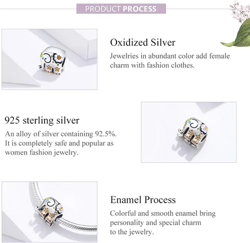 Miniatura 7 de WOSTU Dije de plata de ley 925 con diseño de elefante, gato y mariposa, joyería para mujeres y niñas, pulsera con dije colgante, regalo