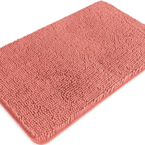 Miniatura 342 de Alfombra de baño pequeña de 12 x 18 pulgadas, lavable y absorbente, antideslizante, alfombra de baño de felpilla gruesa y suave para baño, ducha