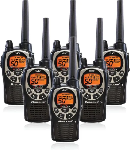 Miniatura 11 de Midland GXT1000VP4 Radio bidireccional GMRS de 50 canales – Walkie Talkie de hasta 36 millas – Negro/Plata (paquete de 4)