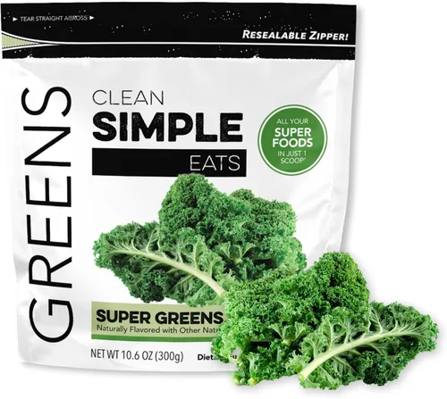 Miniatura 9 de Clean Simple Eats Super Greens Powder - Polvo de verduras con sabor natural con clorella, espirulina, superalimentos y fibra prebiótica, sin